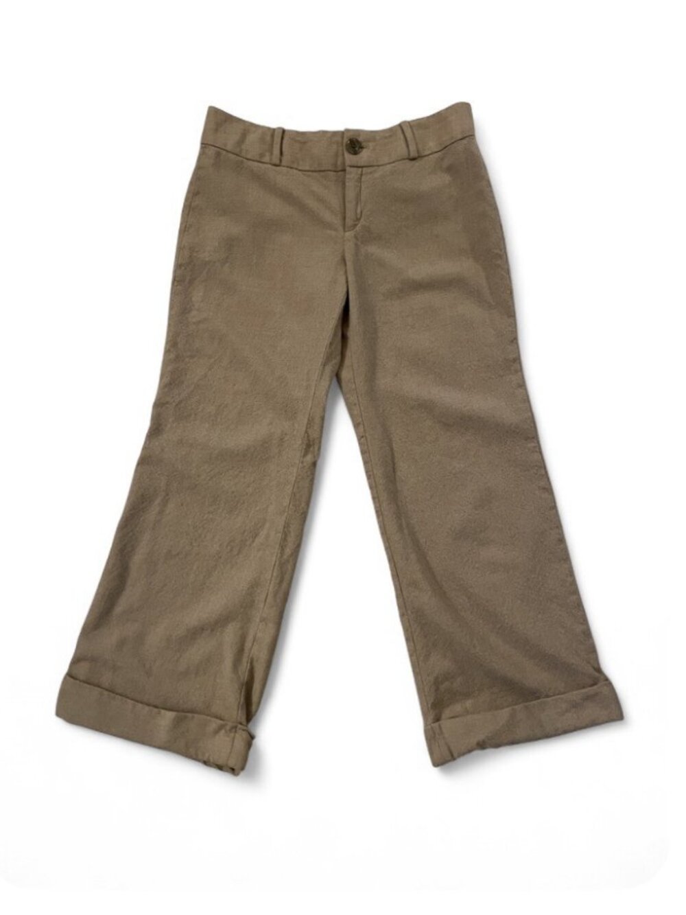Banana Republic Wide Leg Pant Jackson Fit, Wool Pants Womens Khaki Preppy, 8